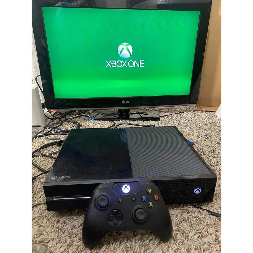 Microsoft Xbox One 500GB Console - Black Tested Works Controller w cords XB1 XOn